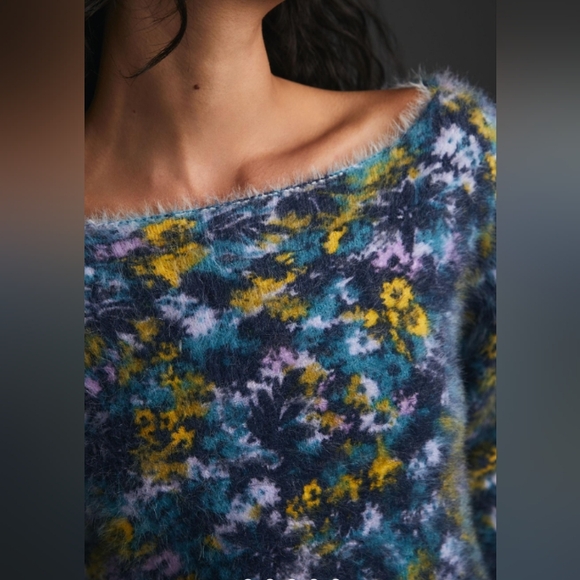 NWT Anthropologie Pilcro Cropped Eyelash Sweater Size XS - Picture 5 of 14